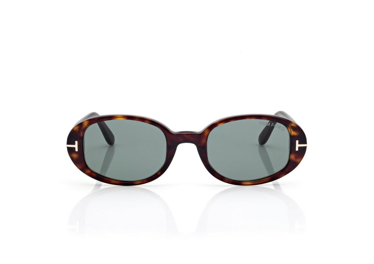 TOM FORD OM DARK HAVANA / GREEN IGGY SUNGLASSES